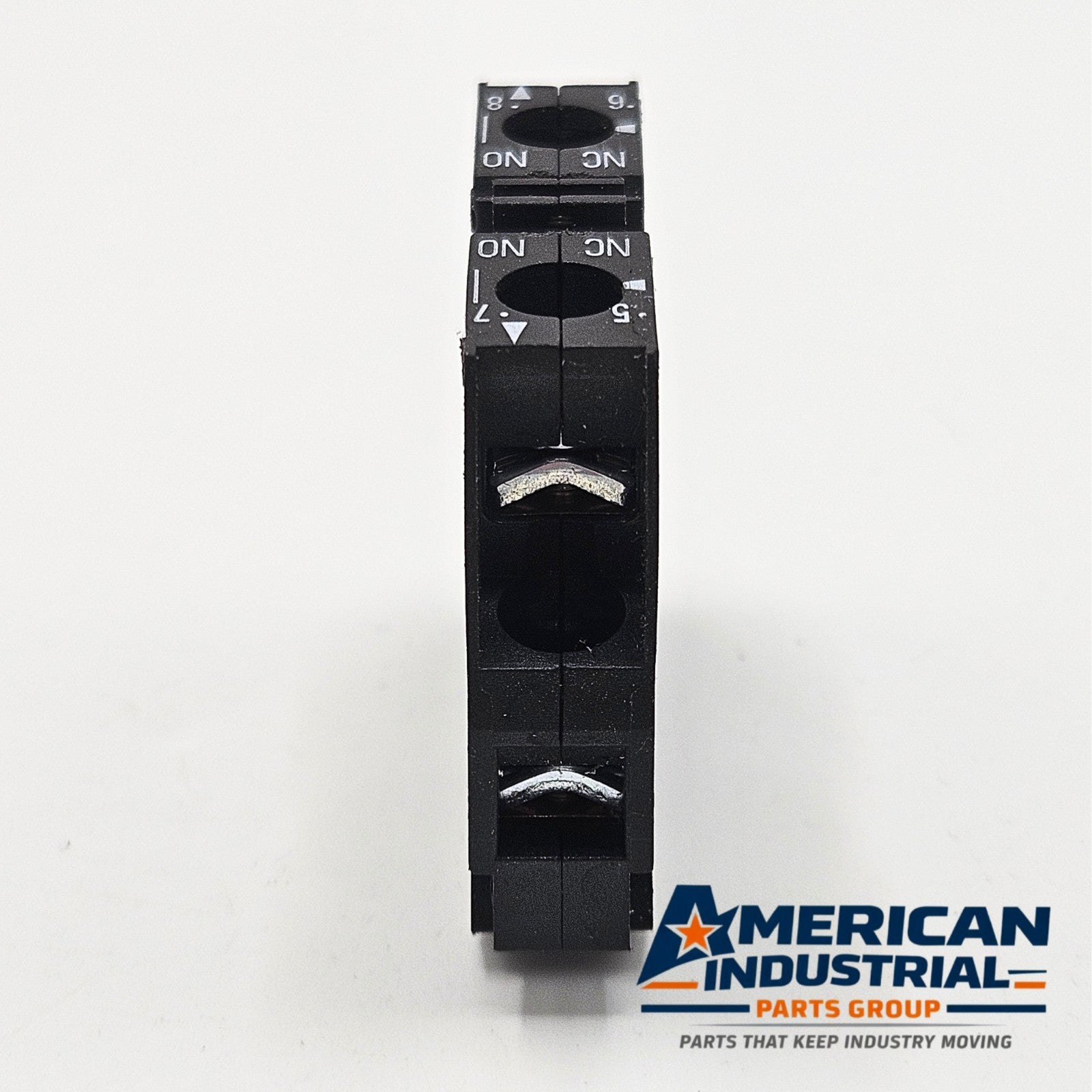 Siemens 3SB3400-0H contact block for factory automation parts. American Industrial Parts Group.