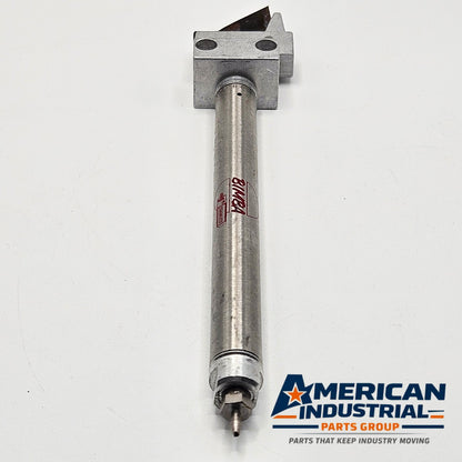 Bimba 012-NR stainless pneumatic cylinder used in machine control and repair applications. American Industrial Parts Group.