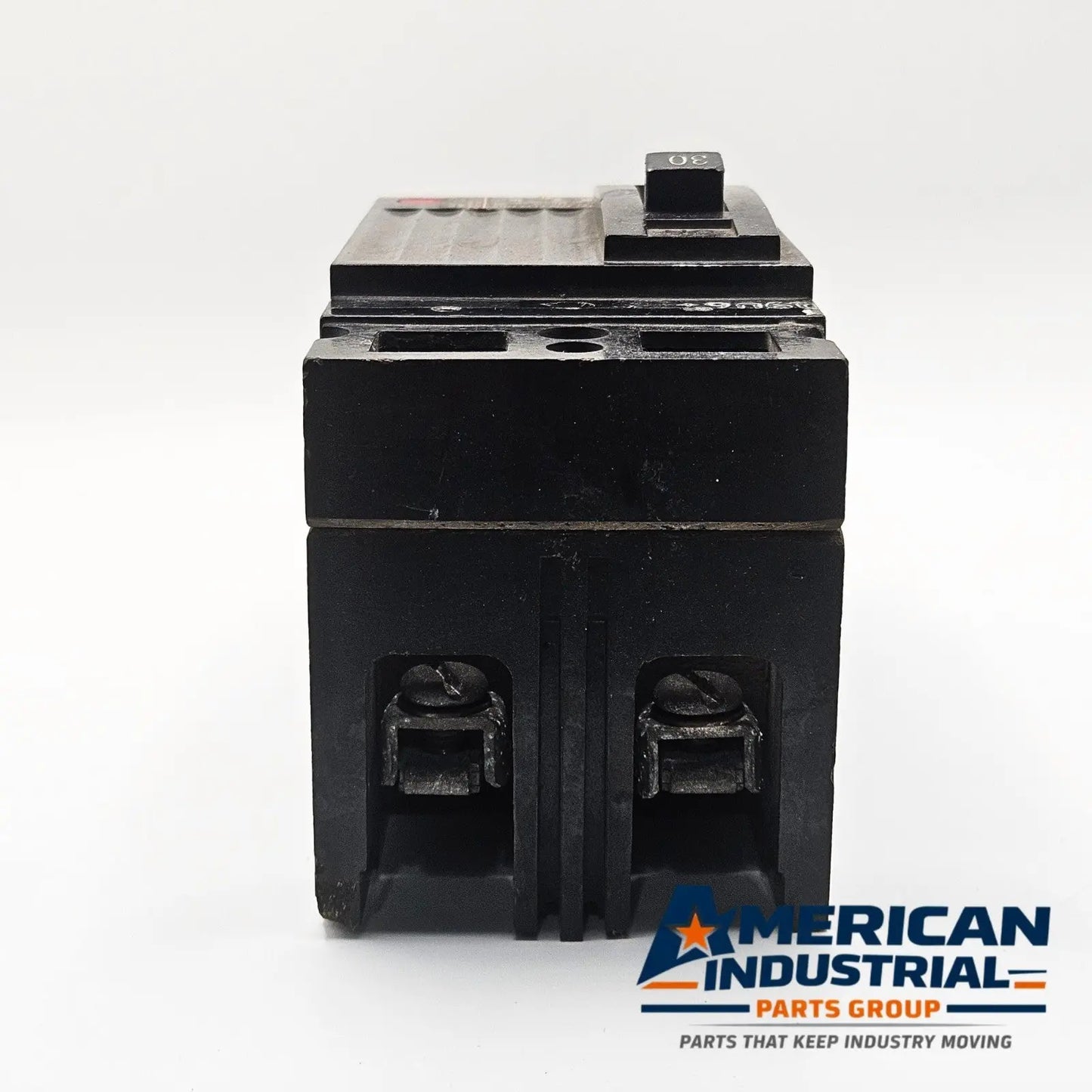 GE TED124030 industrial circuit breaker used in factory automation electrical equipment. American Industrial Parts Group.