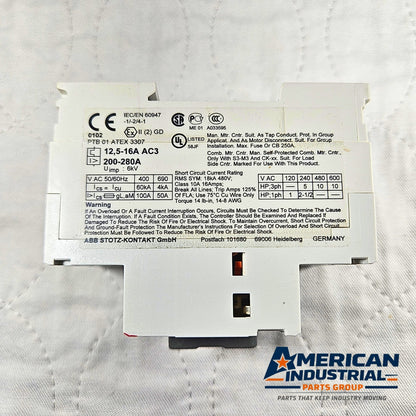 ABB MS325 Motor Starter Circuit Breaker industrial automation/MRO motor protection component. American Industrial Parts Group.