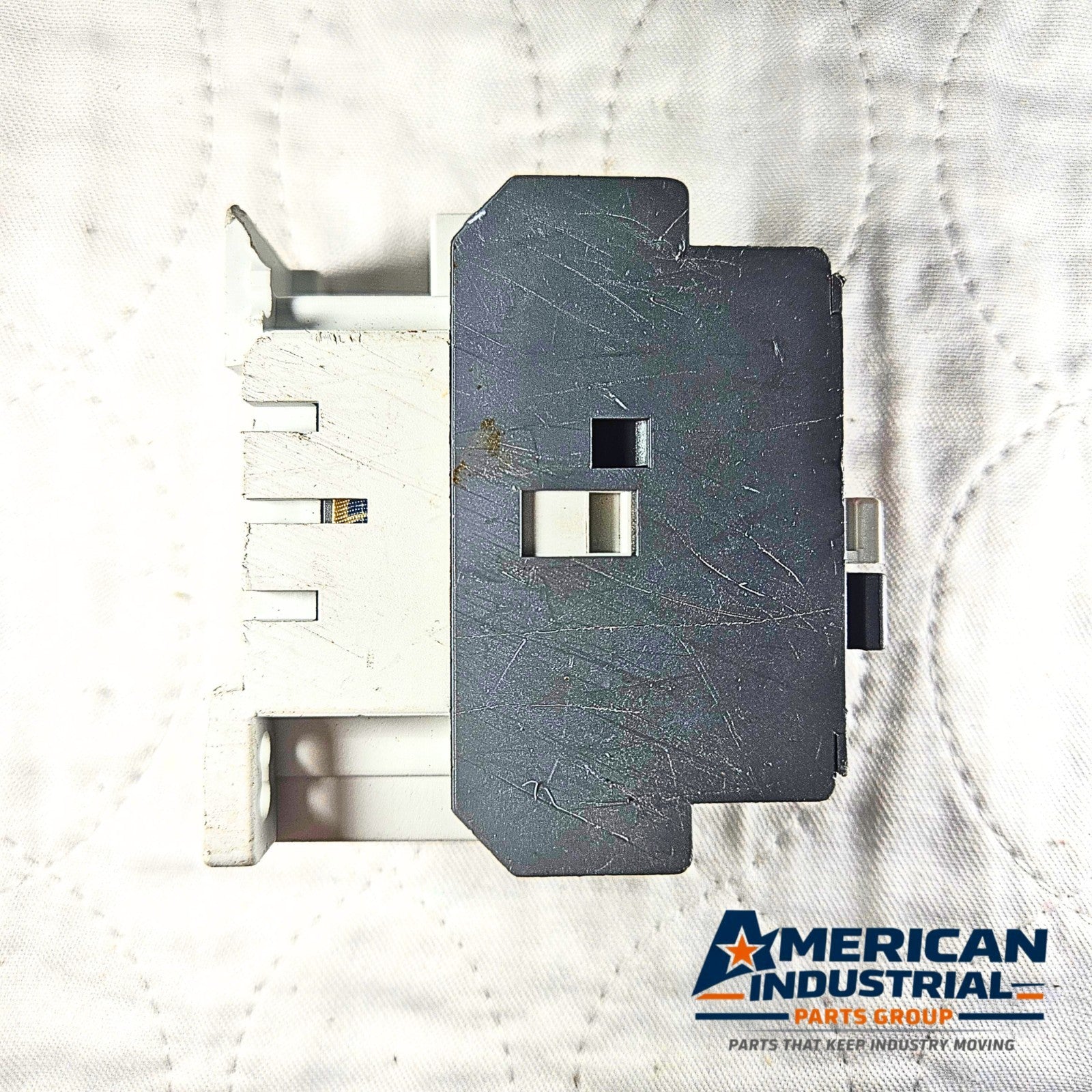 ABB N22E auxiliary contact block side view. American Industrial Parts Group.