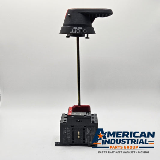 ABB OT45E3 3-pole 63A 600VAC non-fusible disconnect switch for motor control and industrial electrical applications