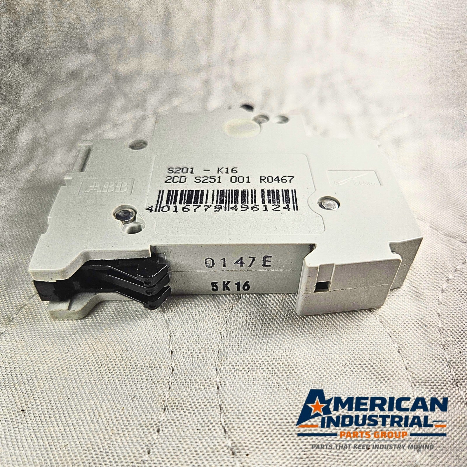 ABB S201-K16 circuit breaker for industrial automation MRO electrical panel use. American Industrial Parts Group.