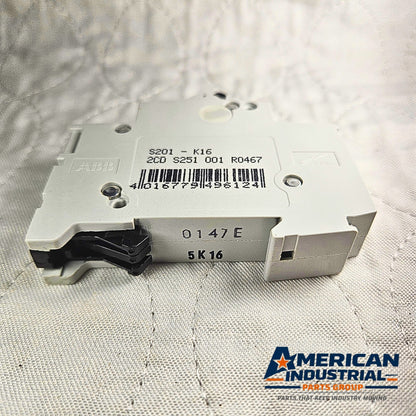 ABB S201-K16 circuit breaker for industrial automation MRO electrical panel use. American Industrial Parts Group.