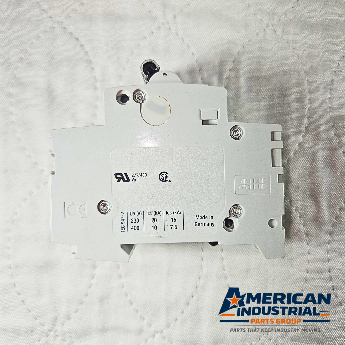 ABB S202-K20 miniature circuit breaker 20A 2-pole Type K 400V DIN rail for industrial electrical panels and MRO applications