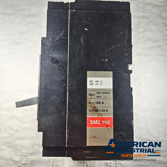 ABB SACE SM2 160A 690V circuit breaker disconnect for industrial electrical panels and MRO applications