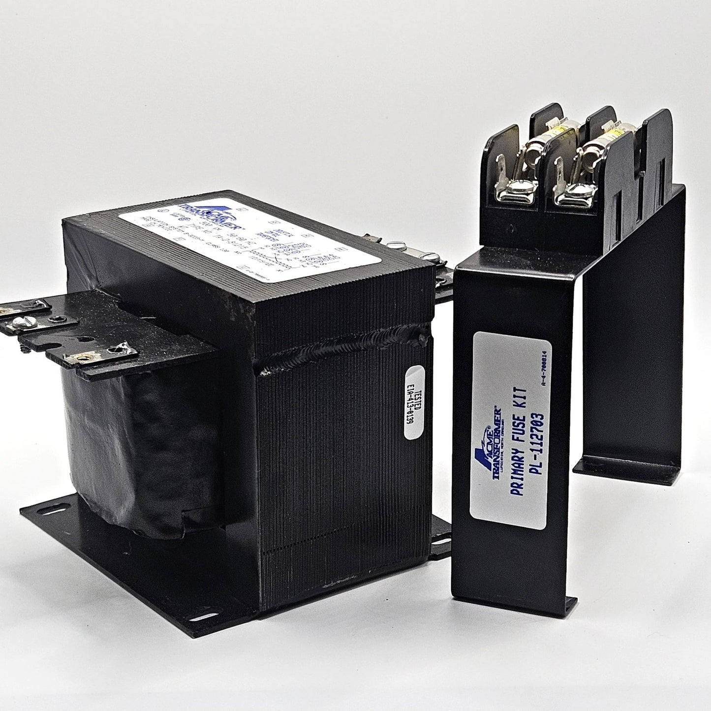 Acme TA-2-81215 500VA industrial control transformer 240x480V to 120V with primary fuse kit for control panels