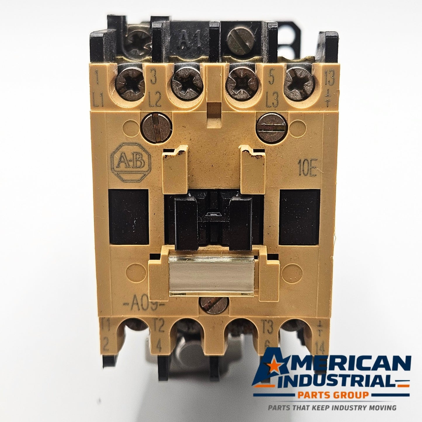 Allen-Bradley 100-A09ND3 Series B IEC contactor 120VAC coil 9A 3-pole for motor control and industrial automation systems