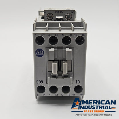 Allen-Bradley 100-C09Z10 IEC contactor used in machine control systems. American Industrial Parts Group.