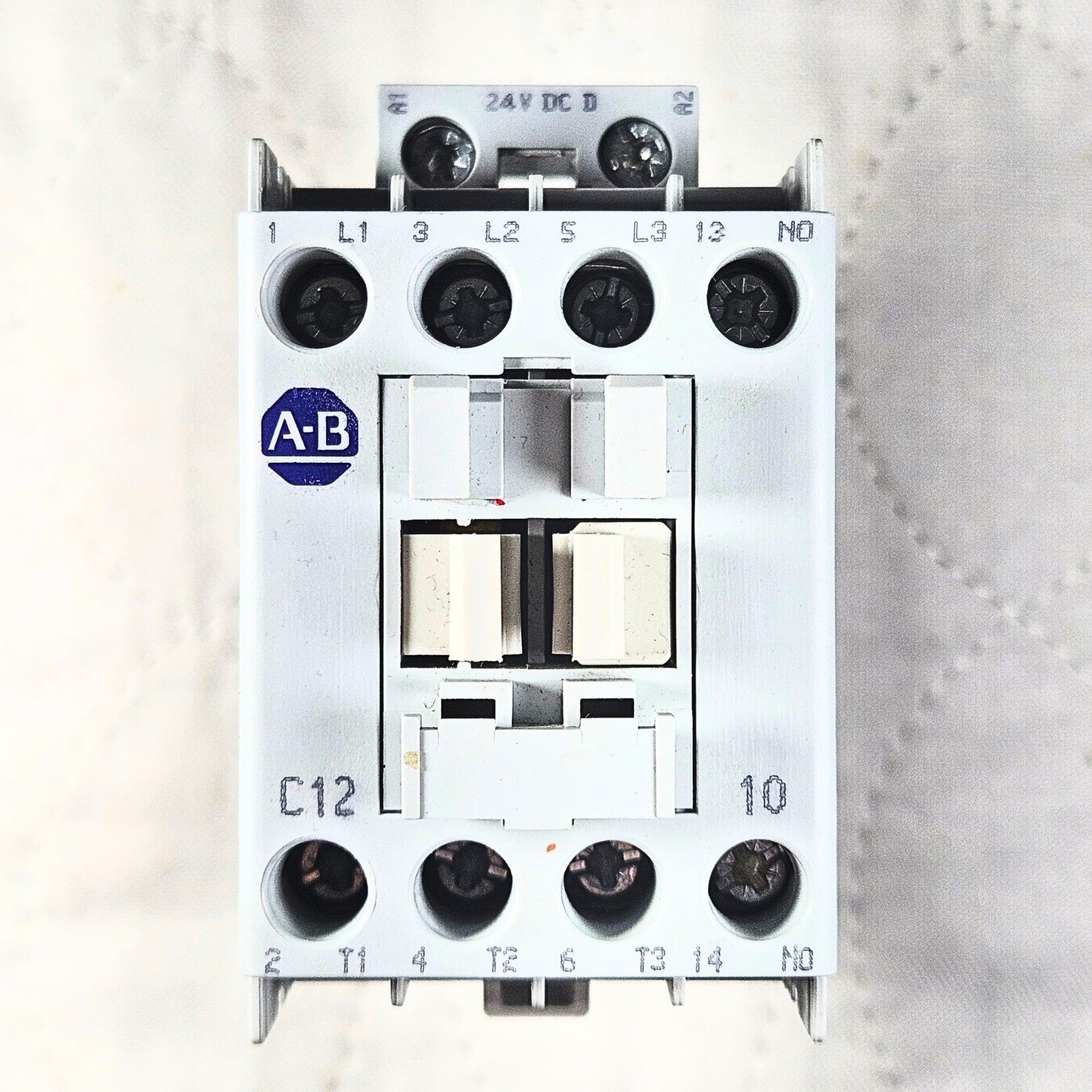 Allen-Bradley 100-C12D10 contactor 12A 24VDC coil 3-pole IEC for motor control and industrial automation systems