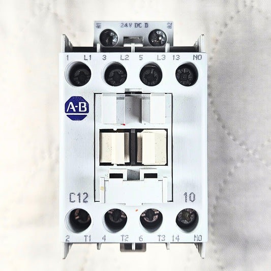 Allen-Bradley 100-C12D10 contactor 12A 24VDC coil 3-pole IEC for motor control and industrial automation systems