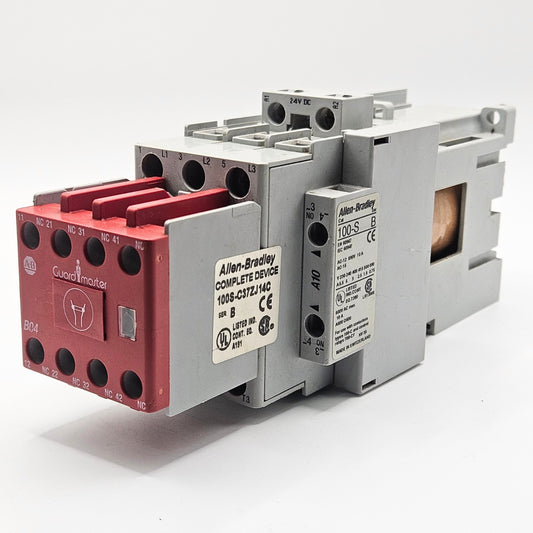 Allen-Bradley 100S-C37ZJ14C safety contactor for industrial automation and MRO applications. American Industrial Parts Group.