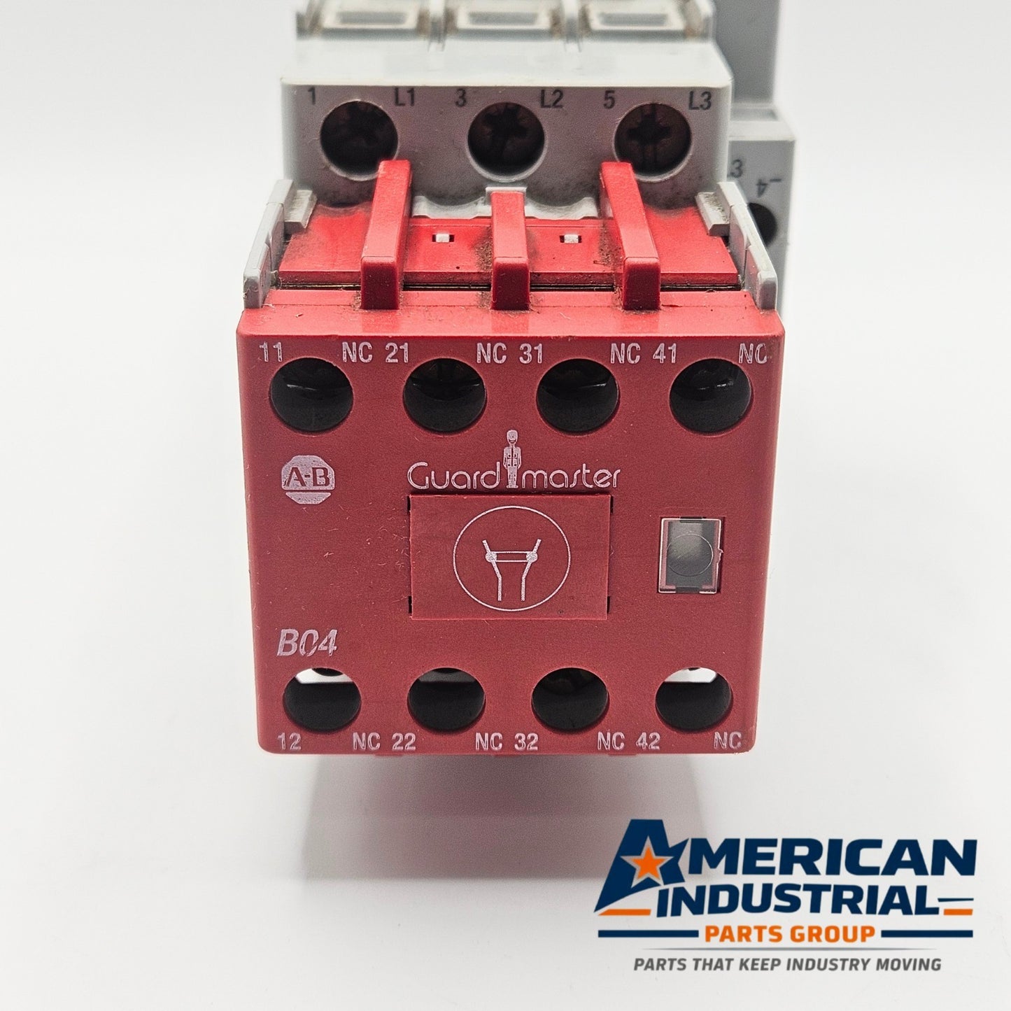 Allen-Bradley 100S-C37ZJ14C safety contactor for industrial automation and MRO applications. American Industrial Parts Group.