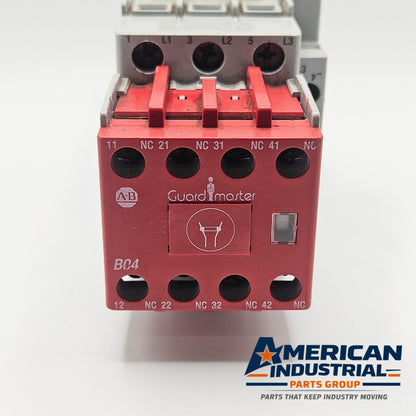 Allen-Bradley 100S-C37ZJ14C safety contactor for industrial automation and MRO applications. American Industrial Parts Group.