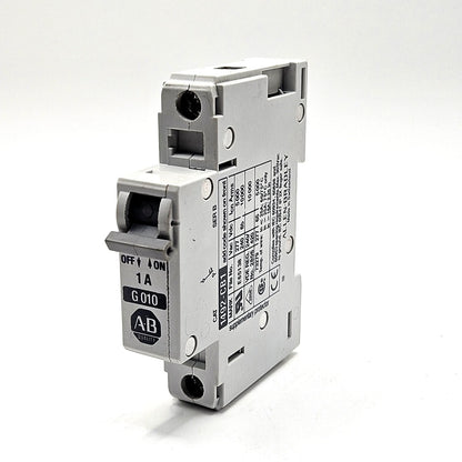 Allen-Bradley 1492-CB1-G010 Series B 1-pole 1A miniature circuit breaker 480Y/277V DIN rail for industrial control panels