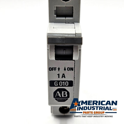 Allen-Bradley 1492-CB1-G010 Series B 1-pole 1A miniature circuit breaker 480Y/277V DIN rail for industrial control panels