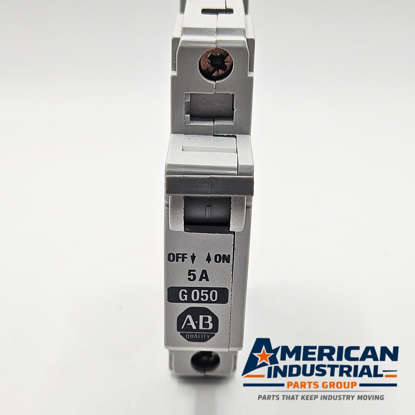 Allen-Bradley 1492-CB1-G050 Series B 1-pole 5A miniature circuit breaker 480Y/277V DIN rail for industrial control panels