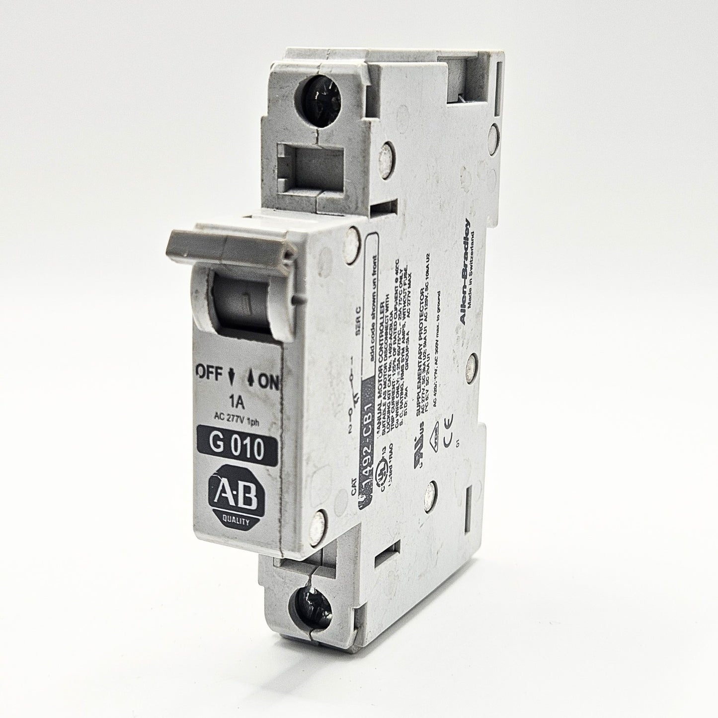 Allen-Bradley 1492-CB1G010 Circuit Breaker industrial automation/MRO circuit protection component. American Industrial Parts Group.