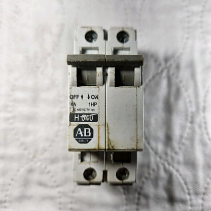 Allen-Bradley 1492-CB2 miniature circuit breaker 4A 2-pole 480/277V for industrial electrical panels and MRO applications