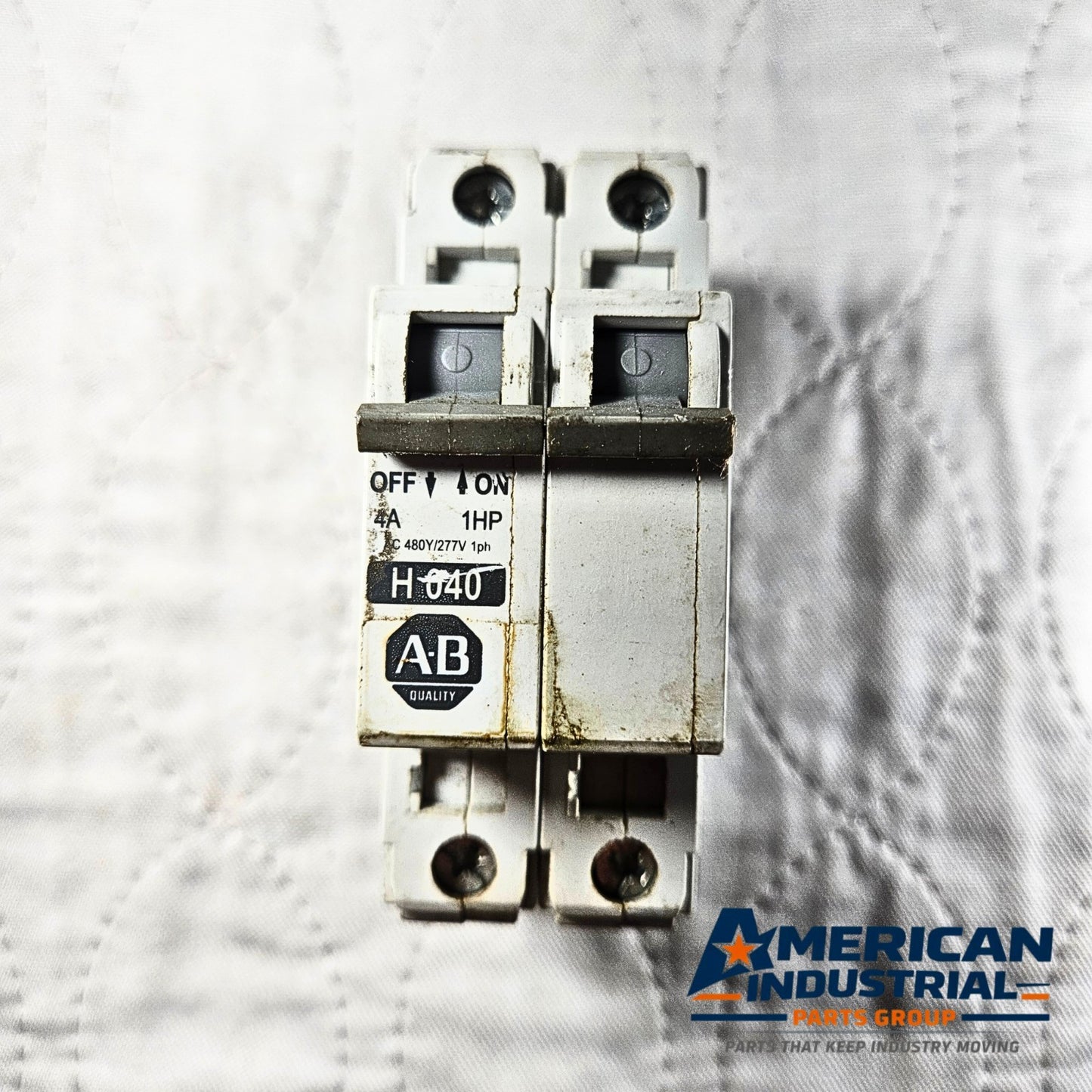 Allen-Bradley 1492-CB2 miniature circuit breaker 4A 2-pole 480/277V for industrial electrical panels and MRO applications