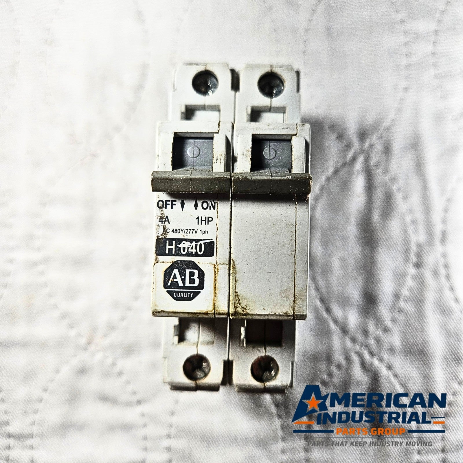 Allen-Bradley 1492-CB2 miniature circuit breaker 4A 2-pole 480/277V for industrial electrical panels and MRO applications