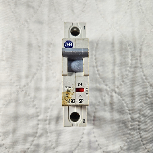 Allen-Bradley 1492-SP1C010 miniature circuit breaker 1A 1-pole 277VAC DIN rail for industrial electrical panels and MRO applications