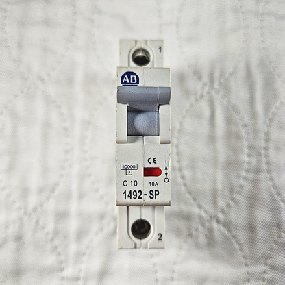 Allen-Bradley 1492-SP1C100 miniature circuit breaker 10A 1-pole C curve 240/415V DIN rail for industrial electrical panels and MRO applications