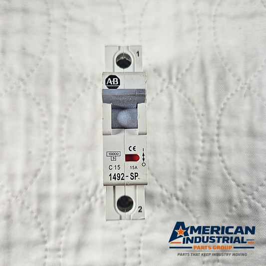 Allen-Bradley 1492-SP1C150 miniature circuit breaker 15A 1-pole DIN rail for industrial electrical panels and MRO applications