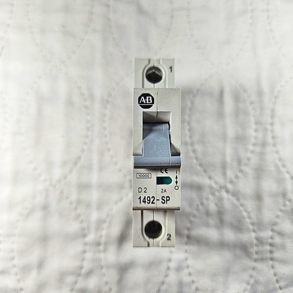 Allen-Bradley 1492-SP1D020 miniature circuit breaker 2A 1-pole D curve DIN rail for industrial electrical panels and MRO applications