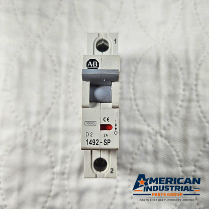 Allen-Bradley 1492-SP1D020 miniature circuit breaker 2A 1-pole D curve DIN rail for industrial electrical panels and MRO applications