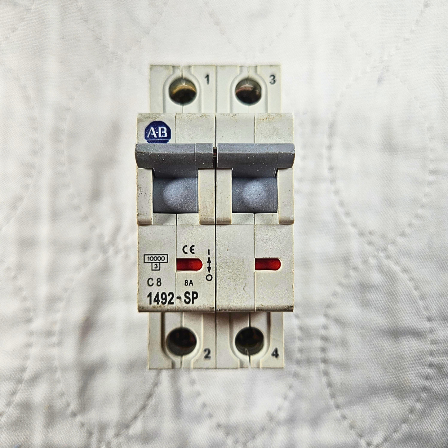 Allen-Bradley 1492-SP2C080 miniature circuit breaker 8A 2-pole C curve DIN rail for industrial electrical panels and MRO applications
