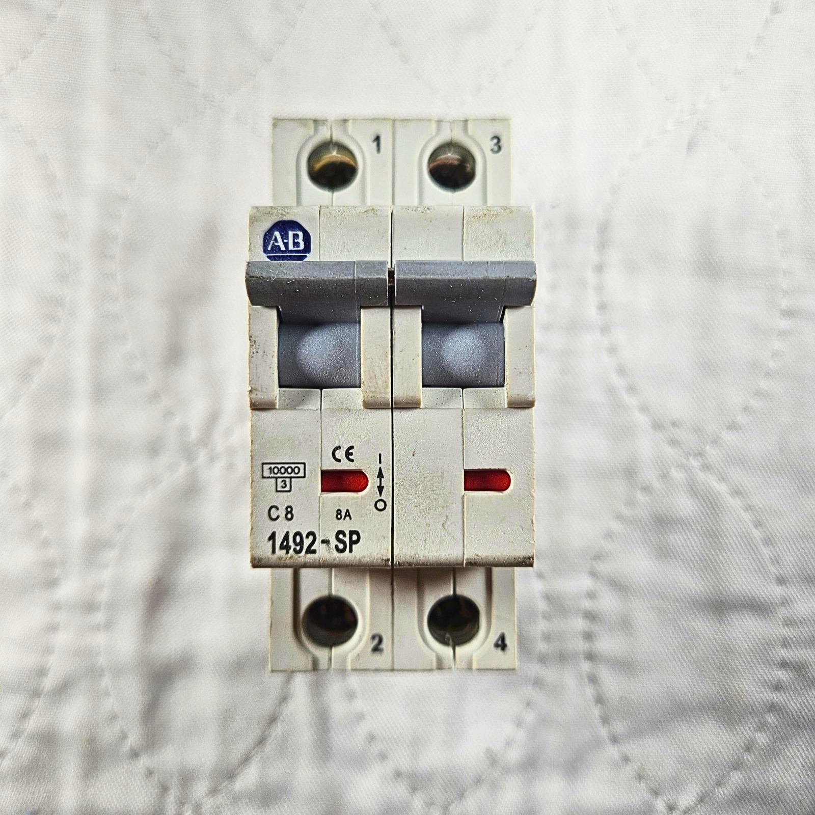 Allen-Bradley 1492-SP2C080 miniature circuit breaker 8A 2-pole C curve DIN rail for industrial electrical panels and MRO applications