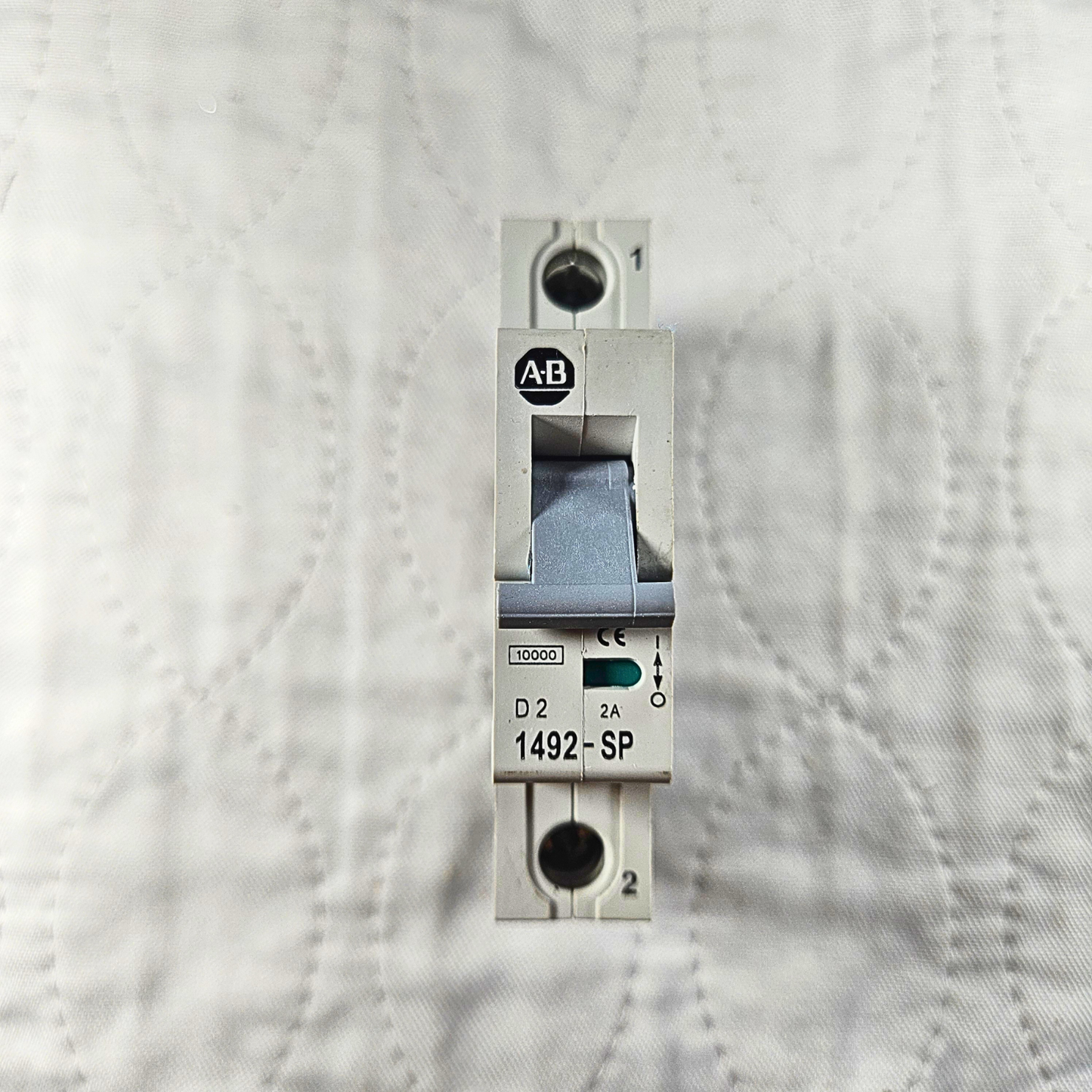 Allen-Bradley 1492-SP2D miniature circuit breaker 2A 1-pole D curve DIN rail for industrial electrical panels and MRO applications