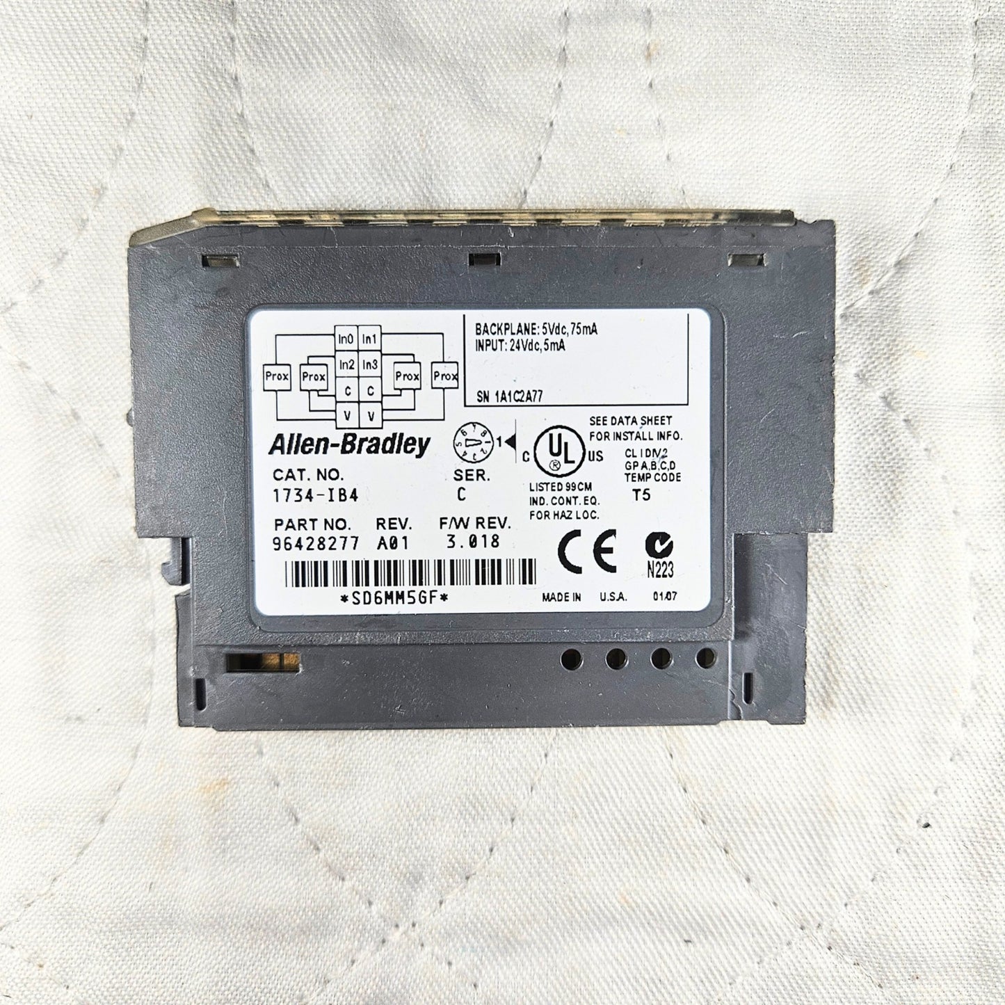 Allen-Bradley 1734-IB4 POINT I/O 4-channel 24VDC sink input module for PLC automation systems and control panels
