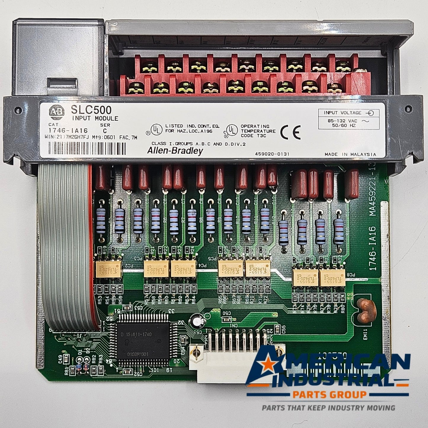 Allen-Bradley 1746-IA16 Series C SLC 500 16-point AC input module for PLC automation systems and MRO replacement inventory