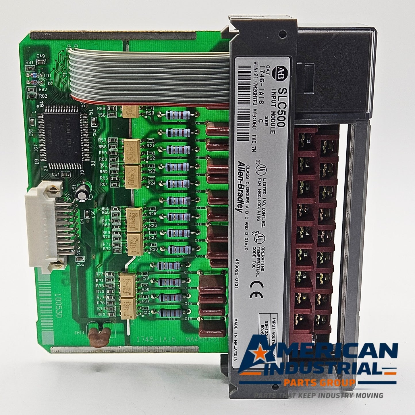 Allen-Bradley 1746-IA16 Series C SLC 500 16-point AC input module for PLC automation systems and MRO replacement inventory