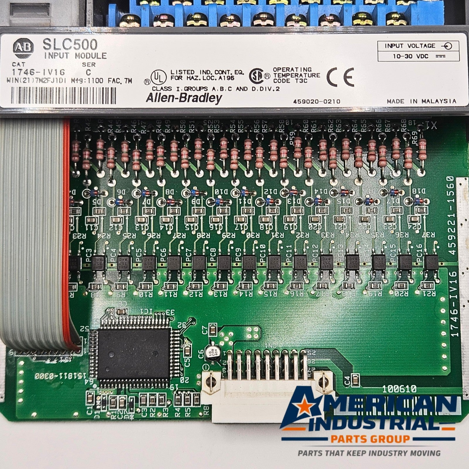 Allen-Bradley 1746-IV16 Series C SLC 500 16-point DC input module for PLC automation systems and control panels