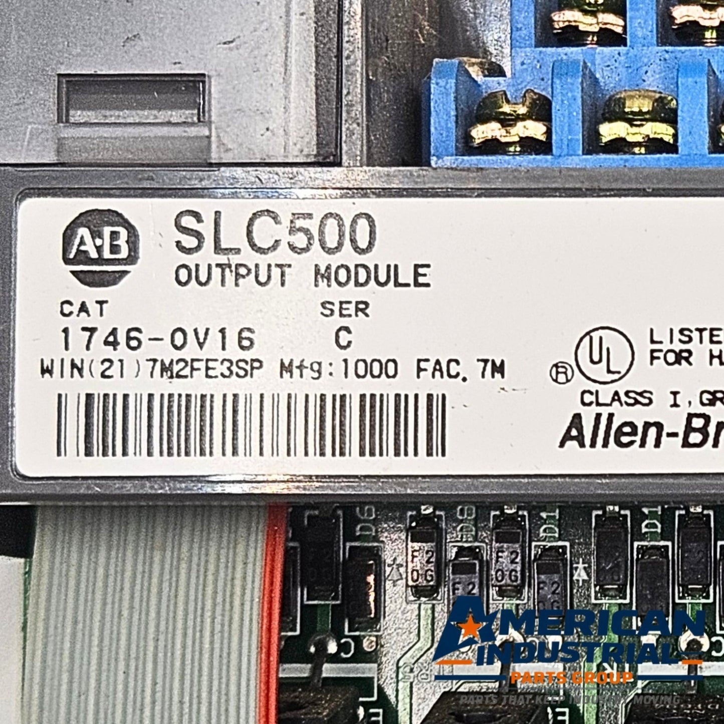 Allen-Bradley 1746-OV16 Series C SLC 500 16-point DC output module for PLC automation systems and control panels
