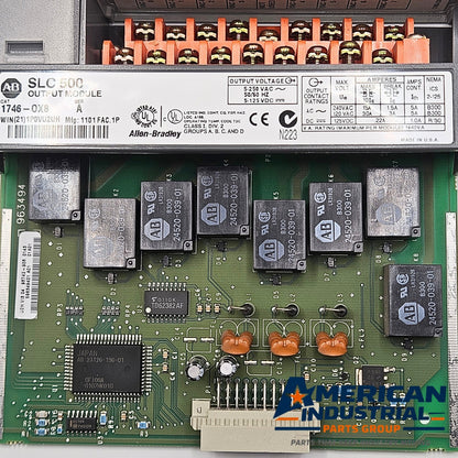 Allen-Bradley 1746-OX8 Series A SLC 500 8-point relay output module for PLC automation systems and control panels