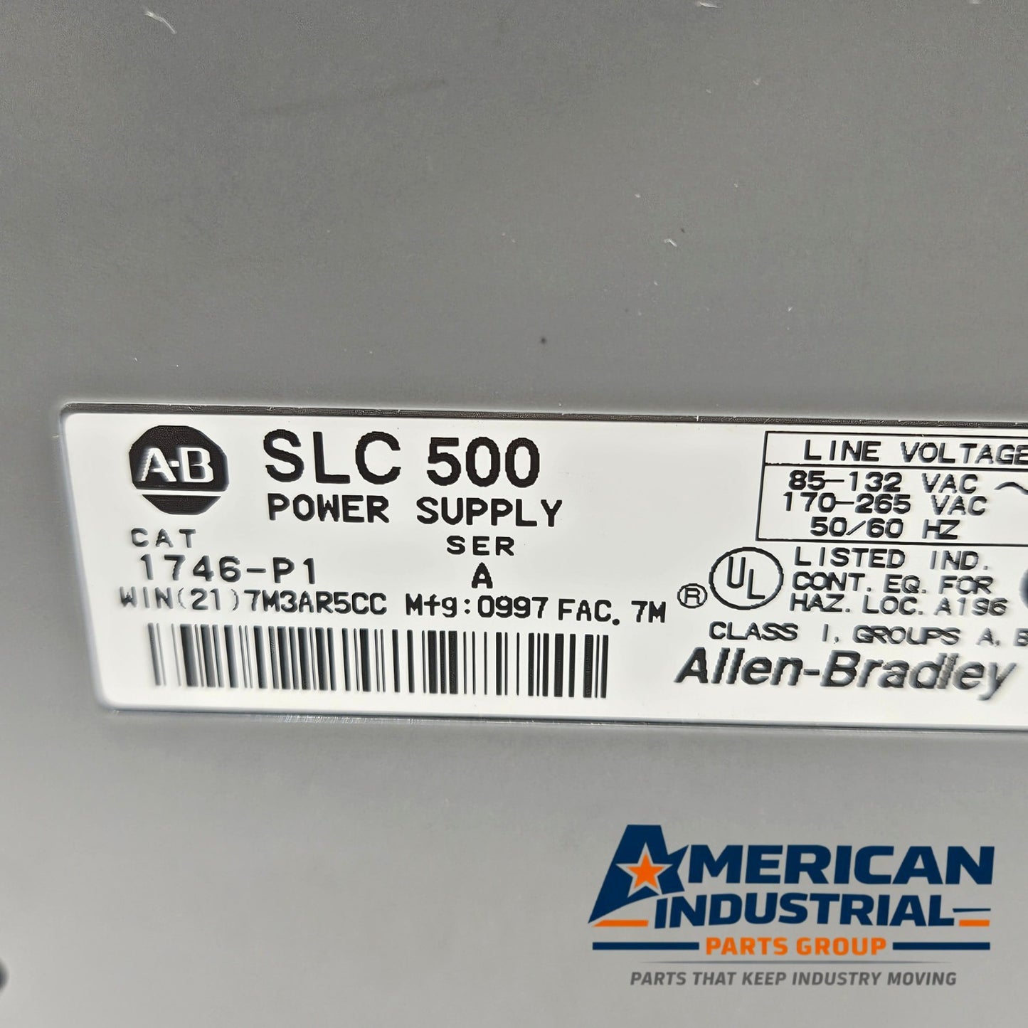 Allen-Bradley 1746-P1 Series A SLC 500 rack power supply 2A 5VDC for PLC automation systems and control panels