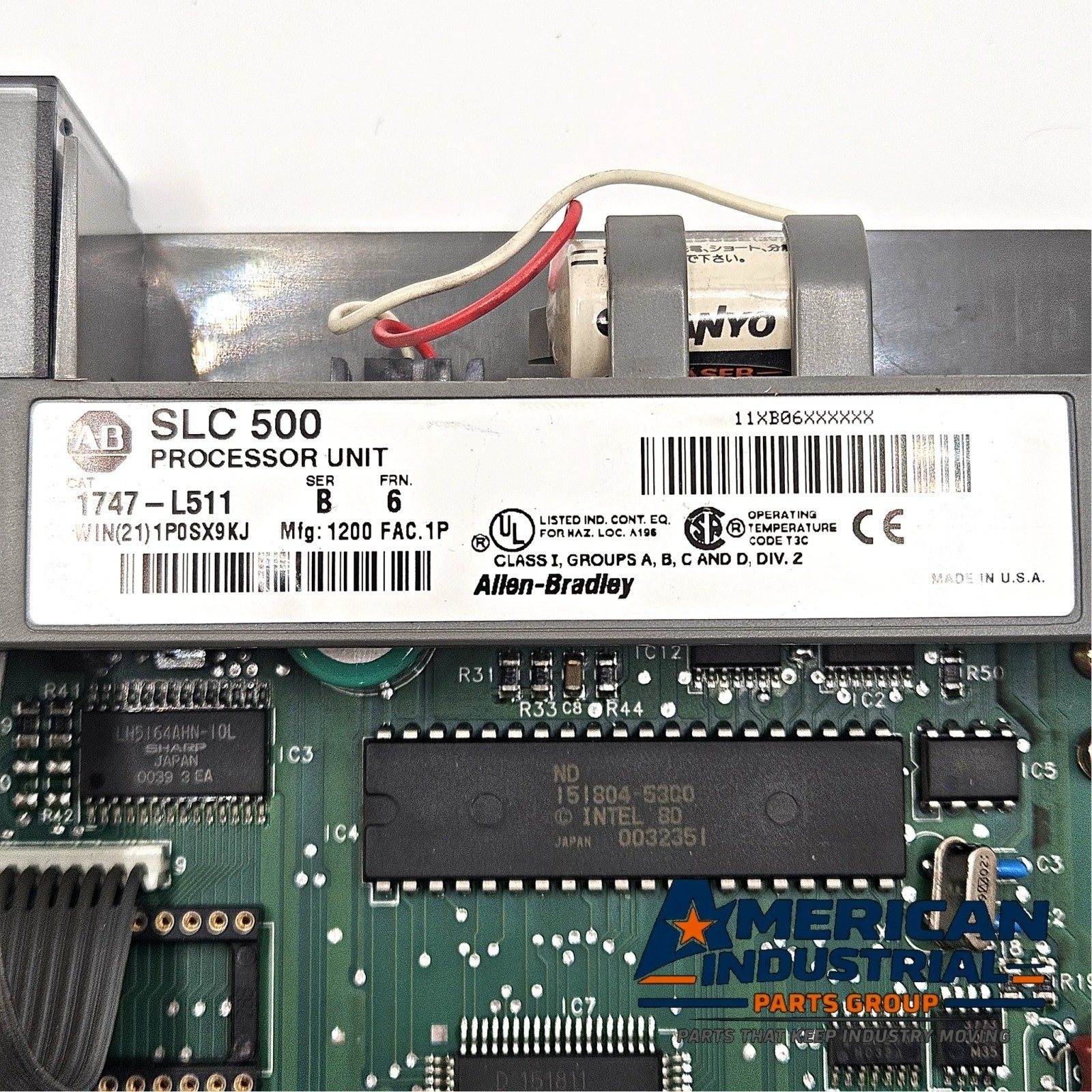 Allen-Bradley 1747-L511 Series B FRN 6 SLC 500 SLC 5/01 CPU processor 1K memory DH-485 for industrial PLC control
