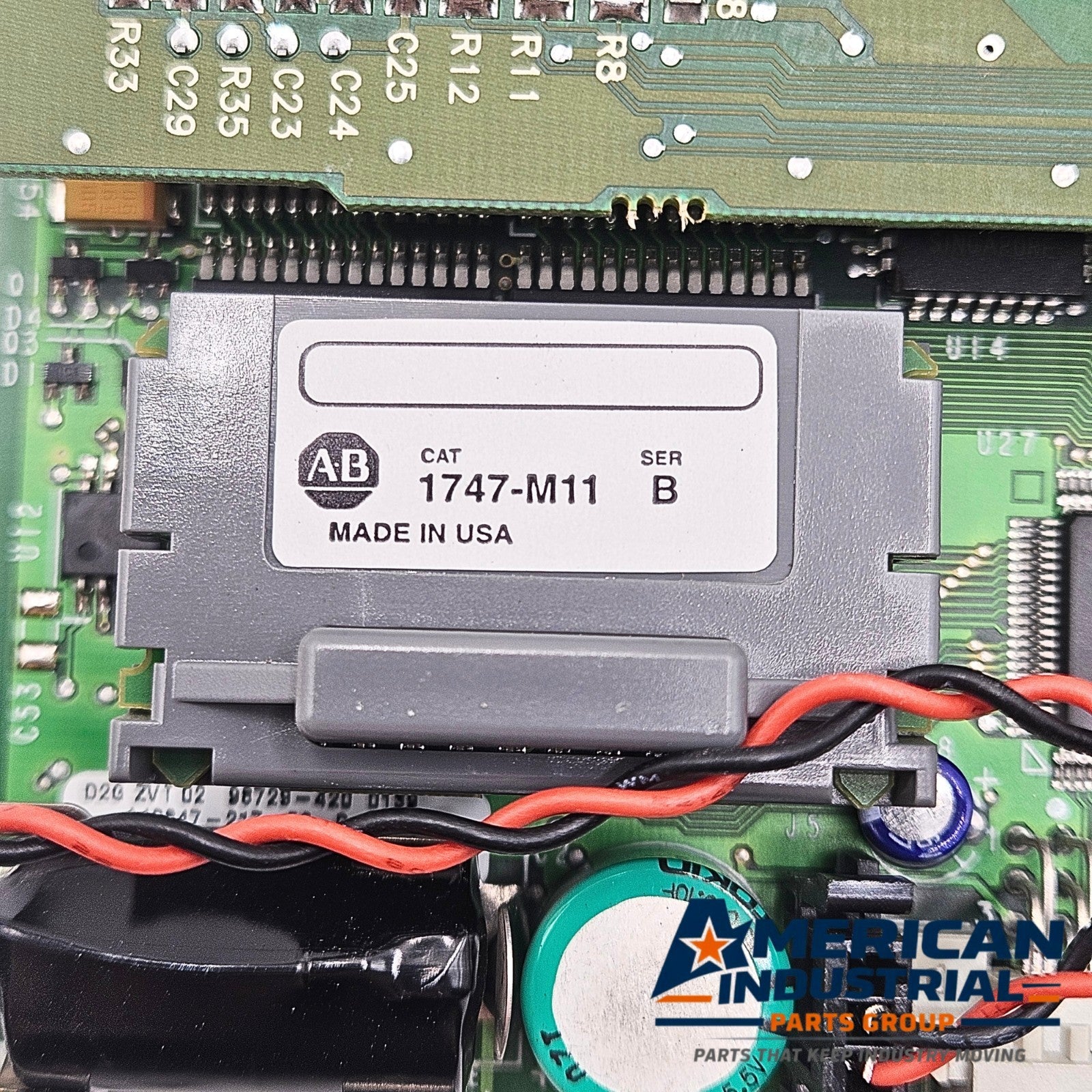 Allen-Bradley 1747-L531 SLC 500 PLC CPU with 1747-M11 memory module for industrial automation systems and MRO replacement stock