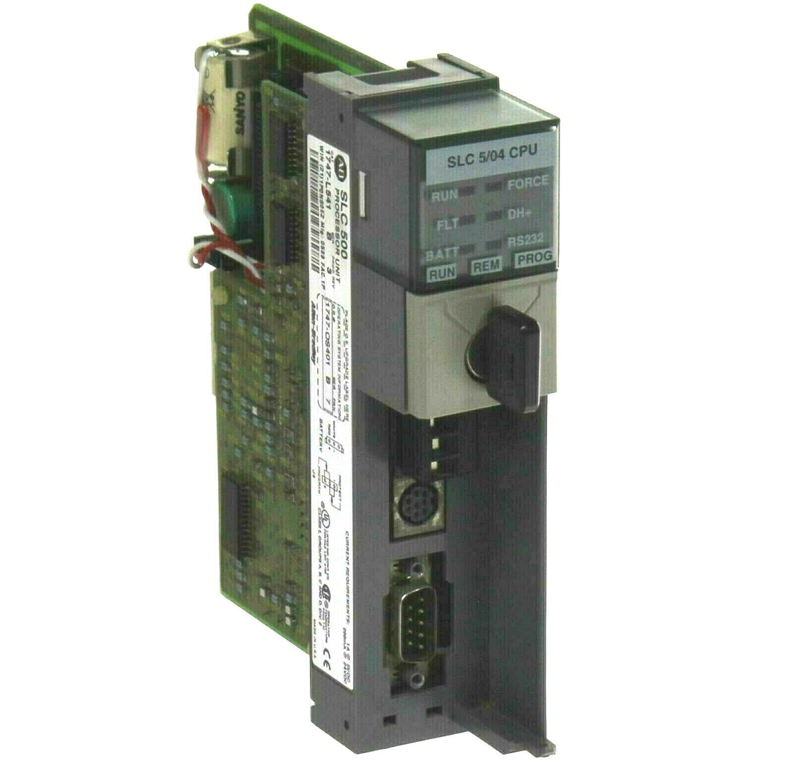 Allen-Bradley 1747-L541 Series C SLC 5/04 PLC CPU 16K DH+ RS232 for industrial automation systems and MRO replacement stock