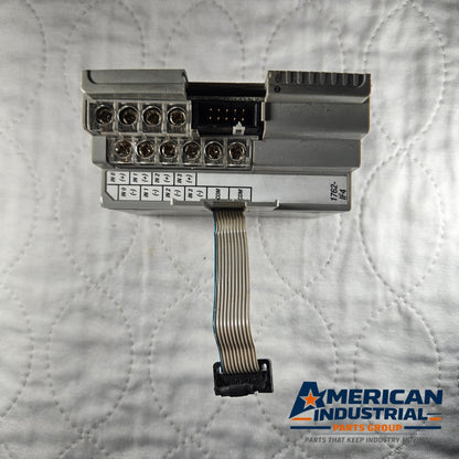 Allen-Bradley 1762-IF4 analog I/O module for factory automation spare parts. American Industrial Parts Group.