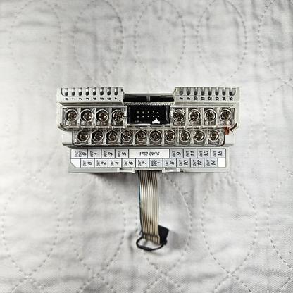 Allen-Bradley 1762-OW16 Digital Output Module industrial automation/MRO PLC output module component. American Industrial Parts Group.