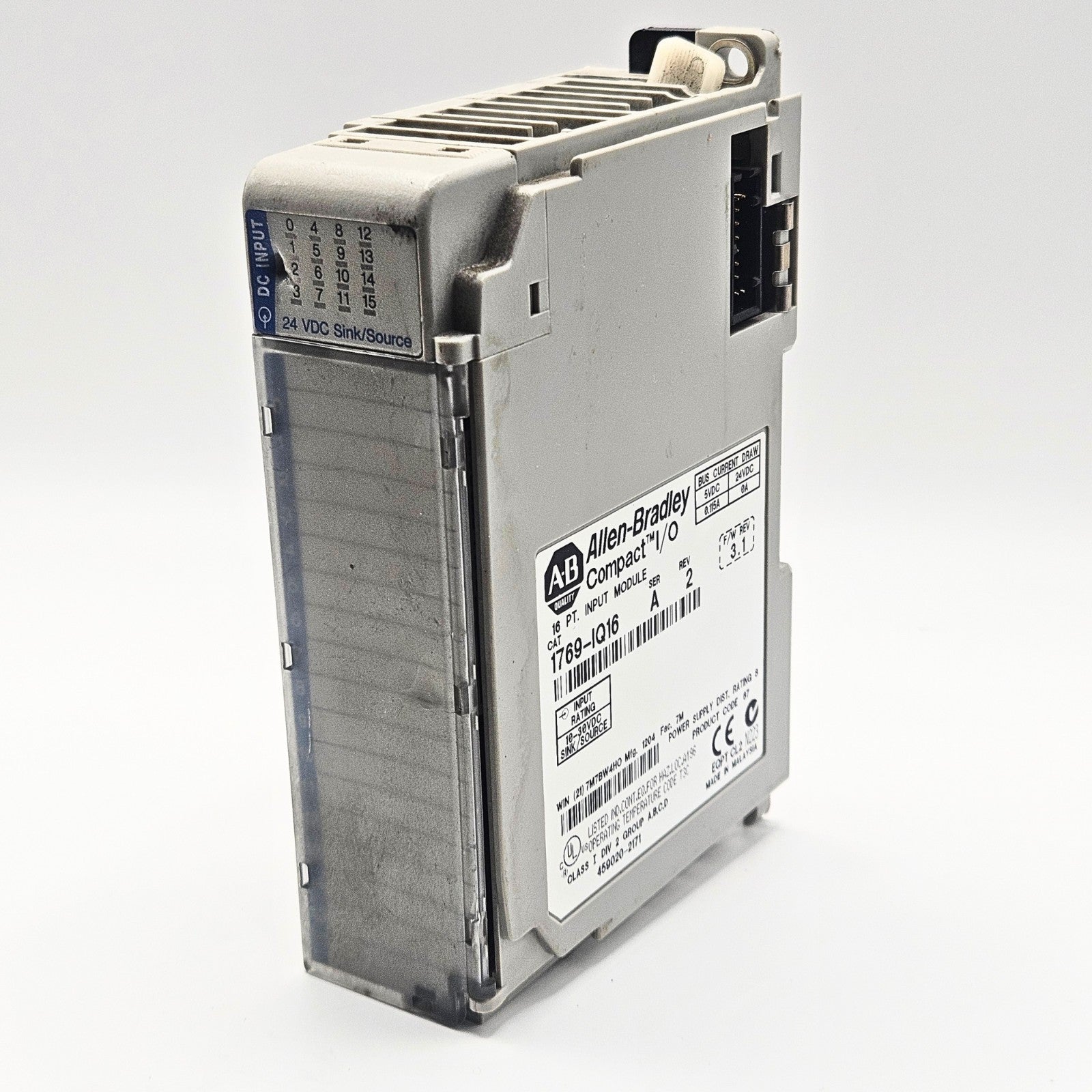 Allen-Bradley 1769-IQ16 Compact I/O 16-point DC input module for PLC automation systems and control panels