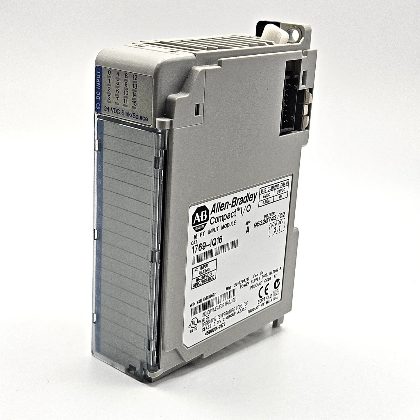 Allen-Bradley 1769-IQ16 Series A Compact I/O 16-point 24VDC sinking sourcing input module for CompactLogix PLC systems