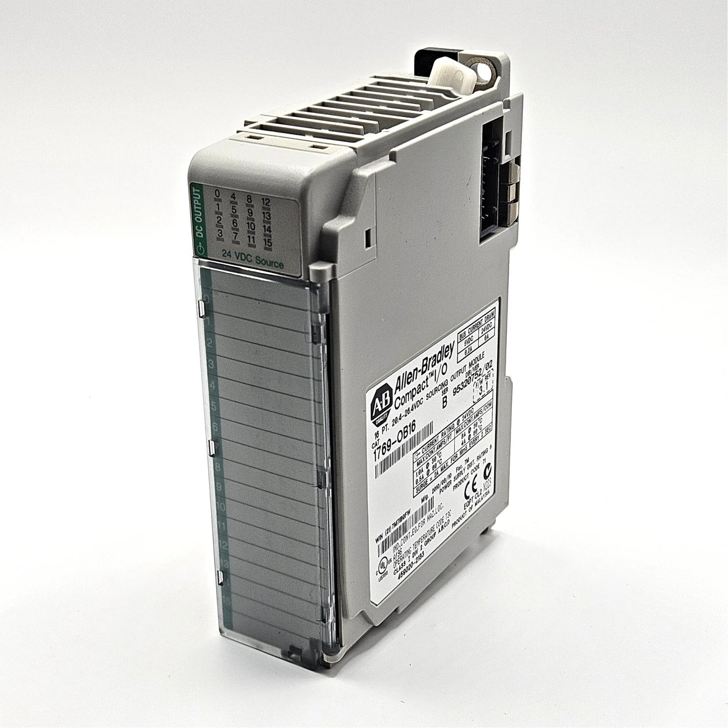 Allen-Bradley 1769-OB16 Series B Compact I/O 16-point 24VDC sourcing output module for CompactLogix PLC systems