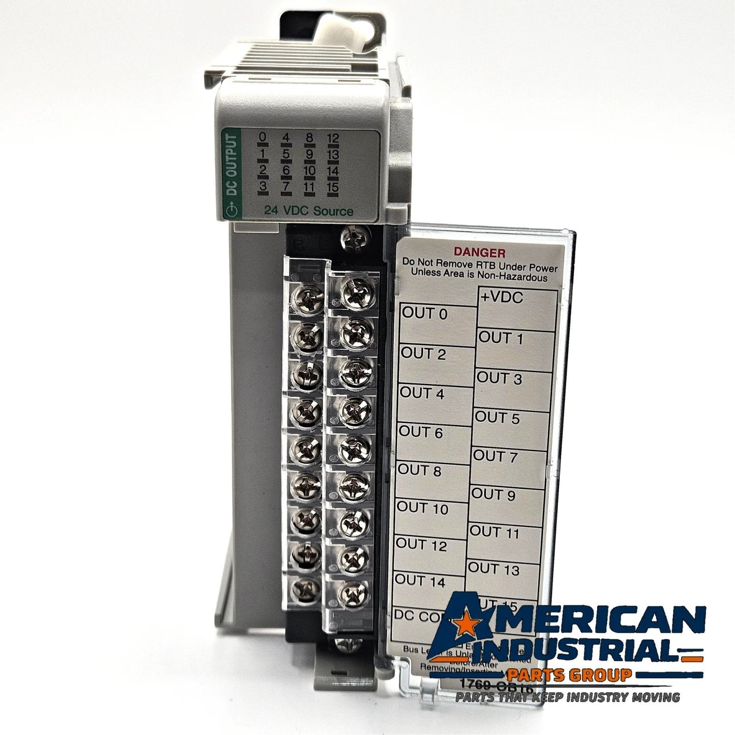 Allen-Bradley 1769-OB16 Series B Compact I/O 16-point 24VDC sourcing output module for CompactLogix PLC systems