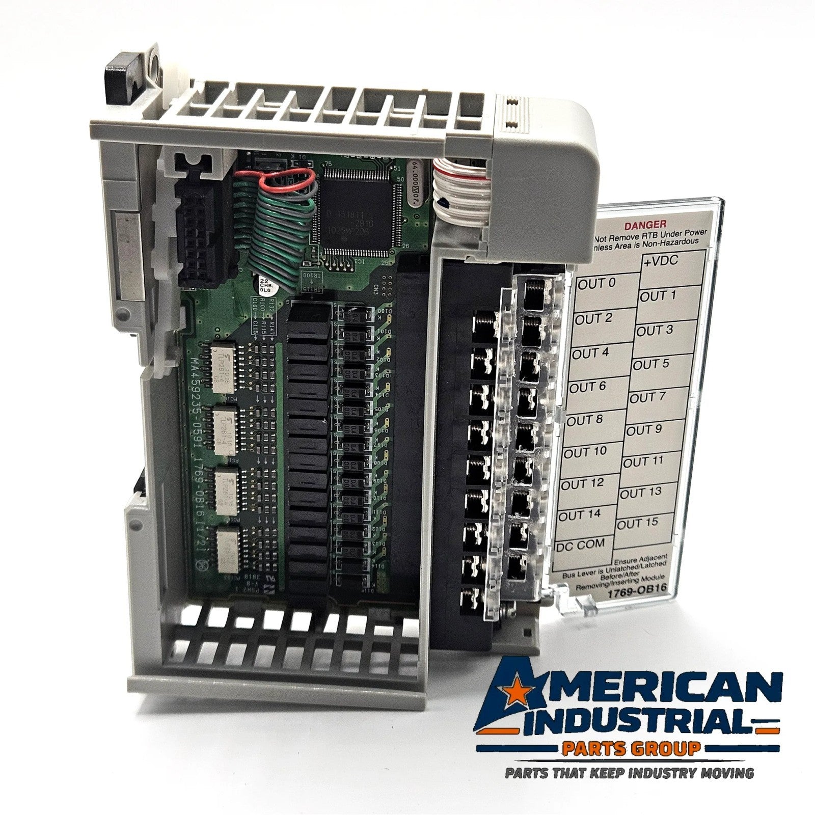 Allen-Bradley 1769-OB16 Series B Compact I/O 16-point 24VDC sourcing output module for CompactLogix PLC systems